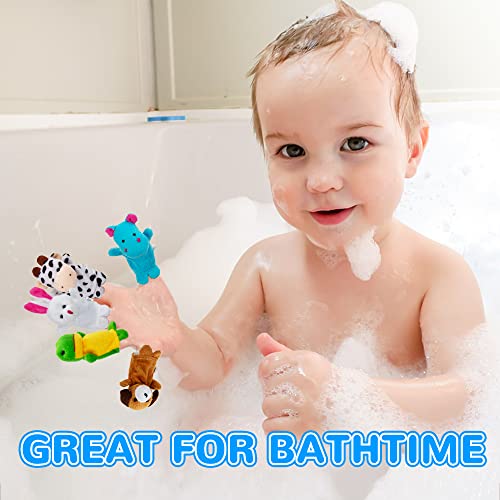 beetoy Puppets with 2 Hand Puppets & 10 Finger Puppets for Toddlers - Soft Plush Animal Puppet Toys for Kids, Mini Figures Toy Assortment, Party Favors for Shows, Bath Toys, Story Time, Playtime