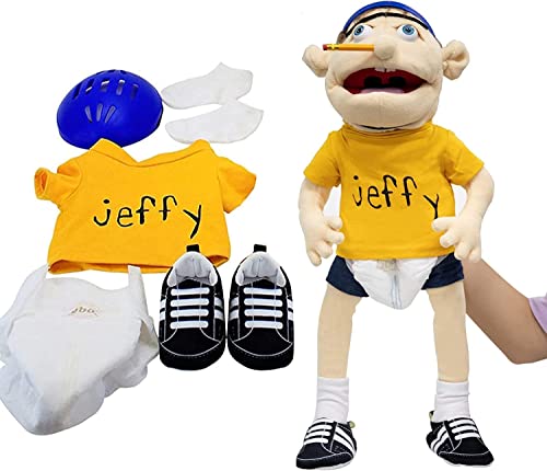 Untica Jeffy Soft Plush Toy Hand Puppet for Play House,Funny Puppets Toy,Kid's Gift for Birthday Christmas Halloween Party Teaching Preschool