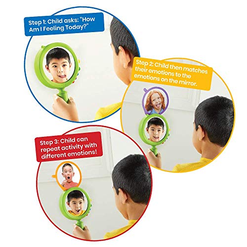 Learning Resources 91294 See My Feelings Social Emotional, Sensory Toys for Toddler Learning, Anxiety Relief, Mindfulness, Unbreakable Mirror for Kids (Pack of 1), 20 cm H x 10cm W