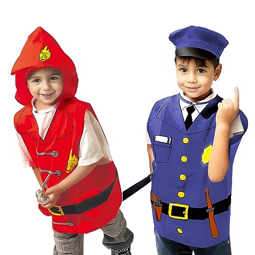 TOPTIE 6 Sets Career Role Play Costume, Occupation Pretend Play Christmas Costume for 3-8 Years Old-Assorted-One Size (3 to 8 Years Old)