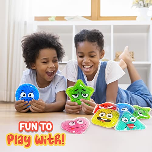 LESONG Water Beads Sensory Toys for Toddlers, Sensory Bean Bags with Expression for Autism and Special Needs, Preschool Learning Toy for Kids Sensory Play, Fidget Squishy Toys for Stress Relief