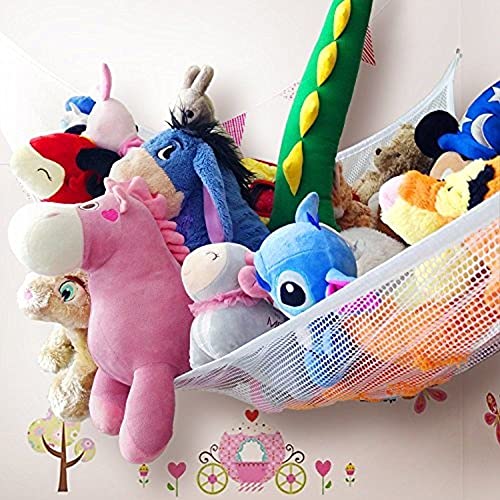 Walgreen® Hammock for Extra Large Soft Toy Teddy Nursery Play Corner Hammock Mesh Storage Organizer Net for Baby/Children's Bedroom Tidy Kids Wall Hanging Baby Nursery Mesh Net (White)