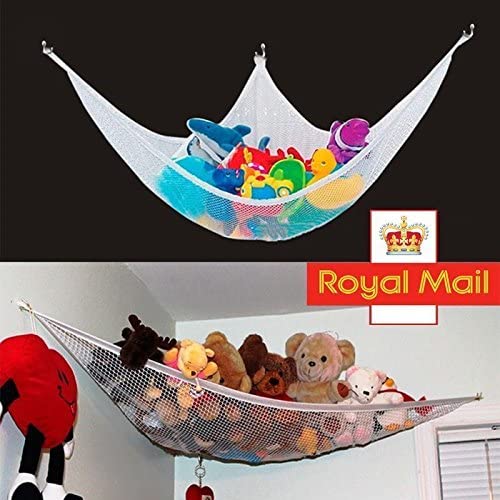 Walgreen® Hammock for Extra Large Soft Toy Teddy Nursery Play Corner Hammock Mesh Storage Organizer Net for Baby/Children's Bedroom Tidy Kids Wall Hanging Baby Nursery Mesh Net (White)