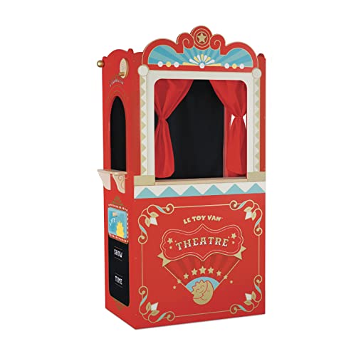 Le Toy Van - Wooden Educational Puppet Theatre | Kids Role Play Toy - Suitable For 3 Years +, Multicolor, 69.85 x 40.89 x 121.92 cm