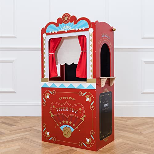 Le Toy Van - Wooden Educational Puppet Theatre | Kids Role Play Toy - Suitable For 3 Years +, Multicolor, 69.85 x 40.89 x 121.92 cm