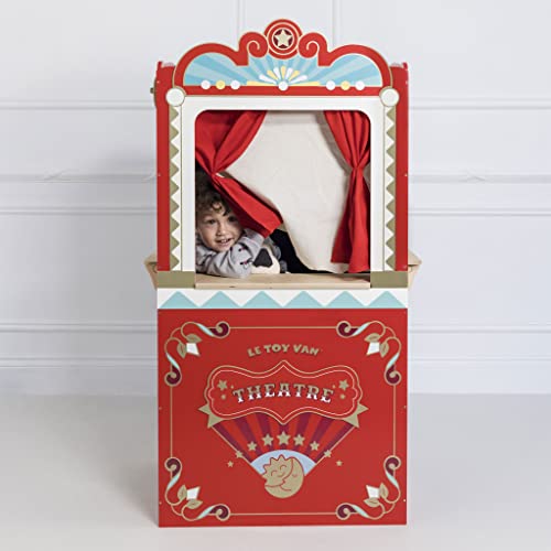 Le Toy Van - Wooden Educational Puppet Theatre | Kids Role Play Toy - Suitable For 3 Years +, Multicolor, 69.85 x 40.89 x 121.92 cm