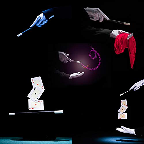 D.A.Y. Republic Kids Magic Wand Black & White 26.5cm 10.5” Long Spell Casting Stick for Wizard Witch Magician Costume, Party Bag Filler, Favors, Birthday Games, Fancy Dress