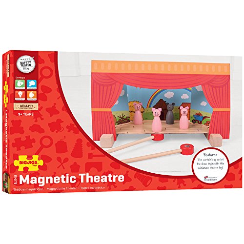Bigjigs Toys, Magnetic Theatre, Wooden Toys, Puppet Theatres, Magnetic Toys, Puppet Theatres for Kids, Magnetic Toys for Kids, Kids Toys, Hand Puppets