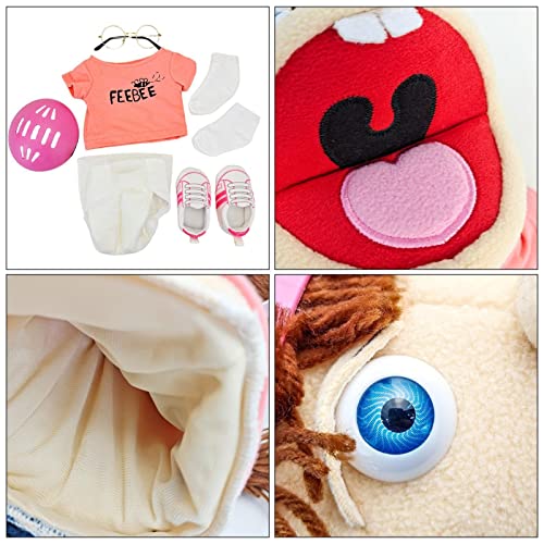 Jeffy's sister Feebee Puppet Plush Toy Doll, 23.6in Mischievous Funny Soft Hand Puppet Toy with Working Mouth, for Kids Girl Boy Role-Play Birthday