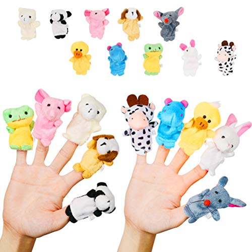 Finger Puppet,43 Pack Assorted Soft Plush Finger Dolls,Cute Velvet Animal,Family,Sea Animal Finger Puppet Toy for Kids Girls Boys Toddlers,Finger Animal Puppet Play Set