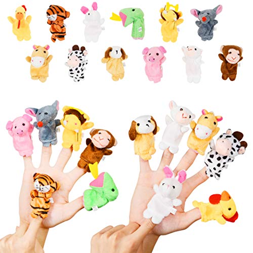 Finger Puppet,43 Pack Assorted Soft Plush Finger Dolls,Cute Velvet Animal,Family,Sea Animal Finger Puppet Toy for Kids Girls Boys Toddlers,Finger Animal Puppet Play Set