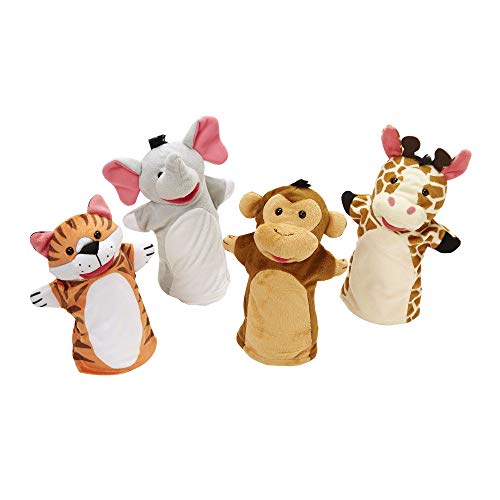 Melissa & Doug Zoo Friends Hand Puppets | Puppets & Theaters | Soft Toy | 2+ | Gift for Boy or Girl