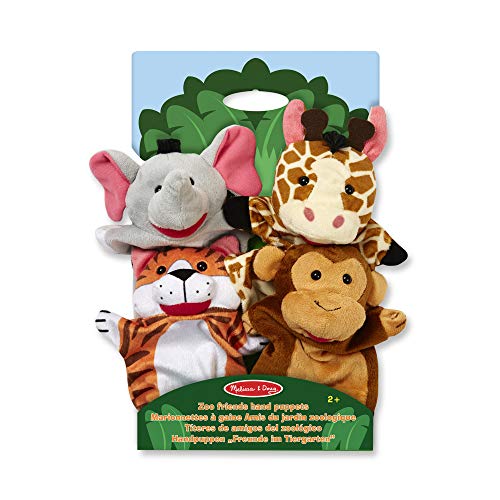 Melissa & Doug Zoo Friends Hand Puppets | Puppets & Theaters | Soft Toy | 2+ | Gift for Boy or Girl