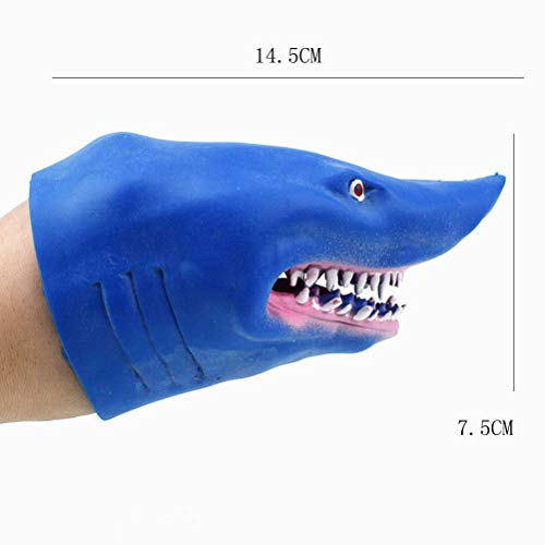 TOYANDONA 1pcs Rubber Shark Glove Puppet Shark Hand Puppet FBeach & Bath Toy Role Play Toy Hand Puppet Toy Sensory Toys for Children Toddler Kids