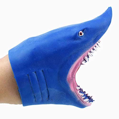 TOYANDONA 1pcs Rubber Shark Glove Puppet Shark Hand Puppet FBeach & Bath Toy Role Play Toy Hand Puppet Toy Sensory Toys for Children Toddler Kids