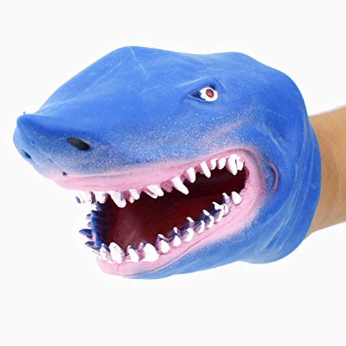 TOYANDONA 1pcs Rubber Shark Glove Puppet Shark Hand Puppet FBeach & Bath Toy Role Play Toy Hand Puppet Toy Sensory Toys for Children Toddler Kids