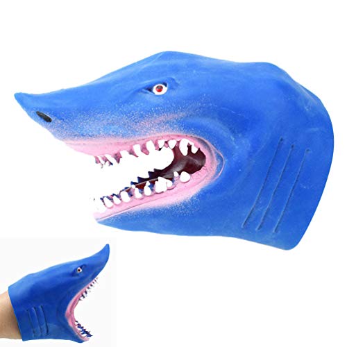 TOYANDONA 1pcs Rubber Shark Glove Puppet Shark Hand Puppet FBeach & Bath Toy Role Play Toy Hand Puppet Toy Sensory Toys for Children Toddler Kids