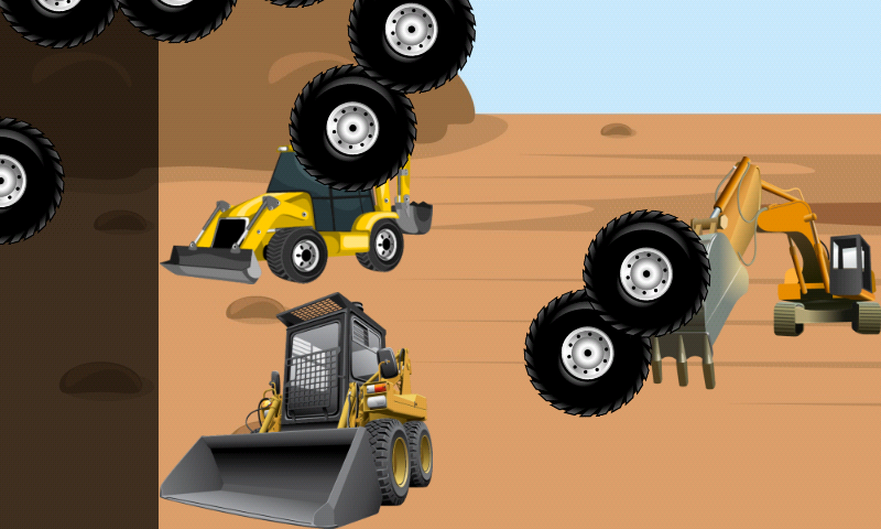 Digger Puzzles for Toddlers and Kids : play with construction vehicles ! Educational Puzzle Games