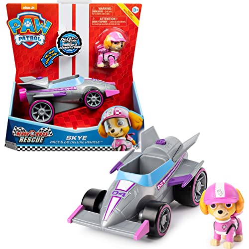 Paw Patrol Ready, Race, Rescue Skye’s Race & Go Deluxe Vehicle with Sounds, for Kids Aged 3 Years and Over,