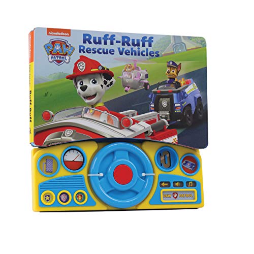 Nickelodeon PAW Patrol - Ruff-Ruff Rescue Vehicles Steering Wheel Sound Book - PI Kids (Play-a-Sound)