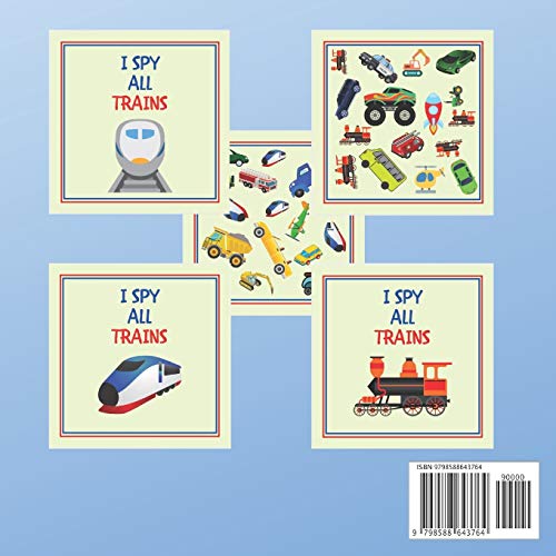 I Spy With My Little Eye Vehicles Trains: Let's play Seek and Find Picture Game with Trains! For kids ages 2-5, Toddlers and Preschoolers! (I Spy Vehicles)