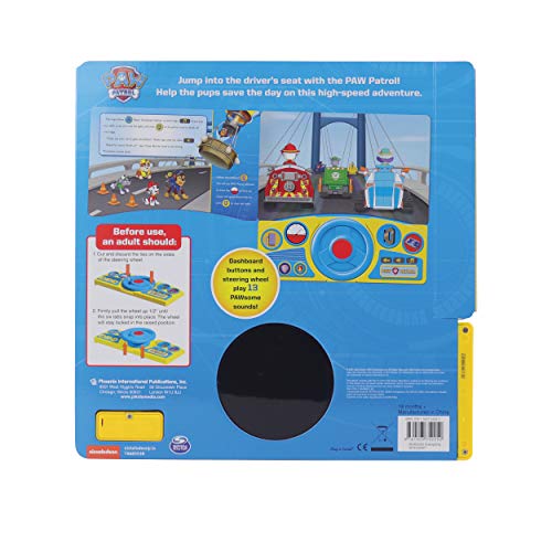 Nickelodeon PAW Patrol - Ruff-Ruff Rescue Vehicles Steering Wheel Sound Book - PI Kids (Play-a-Sound)