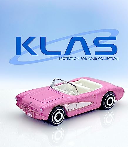 Hot Wheels 1956 Corvette (Pink - Barbie) 9/10 Pink & White - 2023-183/250 (Short Card) - COMES IN A KLAS CAR KEEPER PROTECTIVE COLLECTORS CASE - HKG52