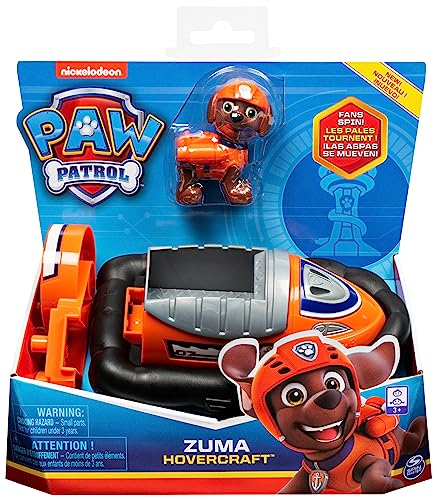 Paw Patrol, Zuma’s Hovercraft Vehicle with Collectible Figure, for Kids Aged 3 Years and Over