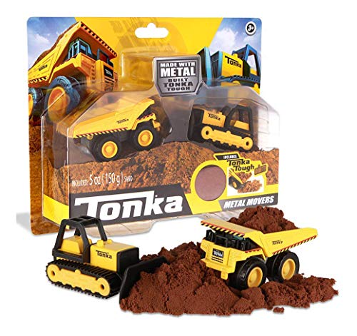 Tonka Metal Movers Combo Pack Mighty Dump & Bulldozer, Dumper Truck Toy for Children, Kids Construction Toys for Boys and Girls, Vehicle Toys for Creative Play, Toy Trucks for Children Aged 3 +
