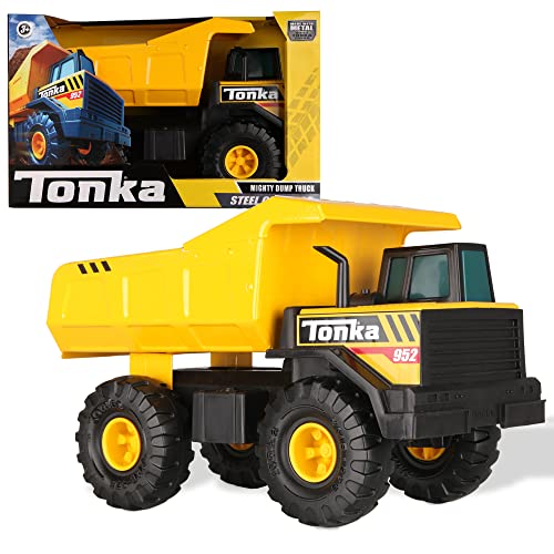 Tonka Steel Classics | Mighty Dump Truck | Kids Construction Toys for Boys and Girls, Vehicle Toys for Creative Play, Motor Skill Development for Kids Ages 3+ | Basic Fun 06025