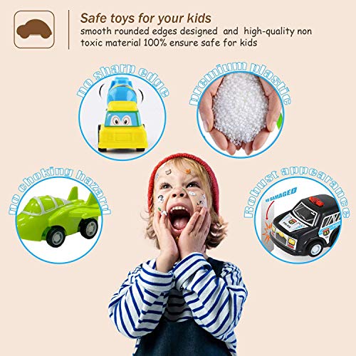 Zhishangcheng Toy Cars,14Pcs Pull Back And Go Construction Vehicles Set,Mini Play Vehicle Car Toys Gift For Kids Boys age 3+
