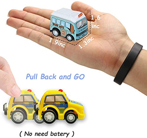 Zhishangcheng Toy Cars,14Pcs Pull Back And Go Construction Vehicles Set,Mini Play Vehicle Car Toys Gift For Kids Boys age 3+