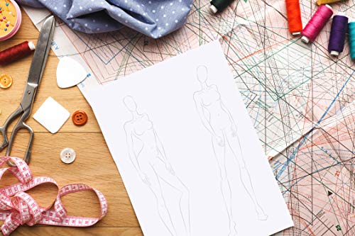 Fashion Sketchbook Figure Template: 430 Large Female Figure Template for Easily Sketching Your Fashion Design Styles and Building Your Portfolio: 2 (Fashion Sketchbook with Female Figure Template)