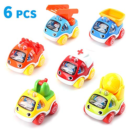 Pull Back Cars for Toddler, AmyBenton Toy Cars for 1 2 3 Years Old, Baby Vehicle Play Car Set for Boys and Girls