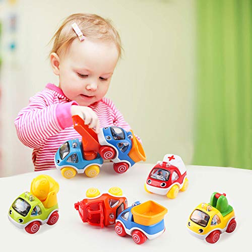 Pull Back Cars for Toddler, AmyBenton Toy Cars for 1 2 3 Years Old, Baby Vehicle Play Car Set for Boys and Girls