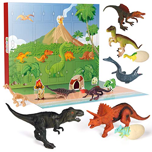 D-FantiX Dinosaur Advent Calendar 2023 for Kids, 24 Days Countdown to Christmas Advent Calendars Dino Toy Xmas Gift for Boys Girls 3 4 5 6 Years Old