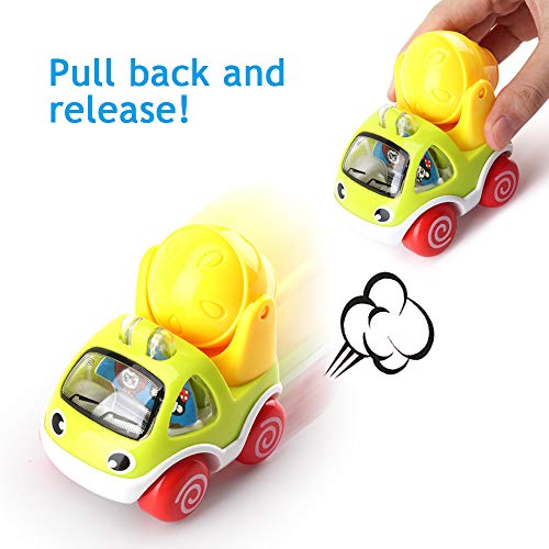 Pull Back Cars for Toddler, AmyBenton Toy Cars for 1 2 3 Years Old, Baby Vehicle Play Car Set for Boys and Girls