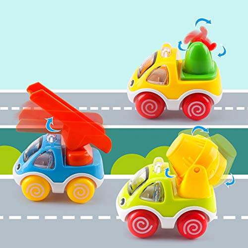 Pull Back Cars for Toddler, AmyBenton Toy Cars for 1 2 3 Years Old, Baby Vehicle Play Car Set for Boys and Girls