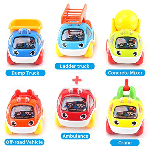 Pull Back Cars for Toddler, AmyBenton Toy Cars for 1 2 3 Years Old, Baby Vehicle Play Car Set for Boys and Girls