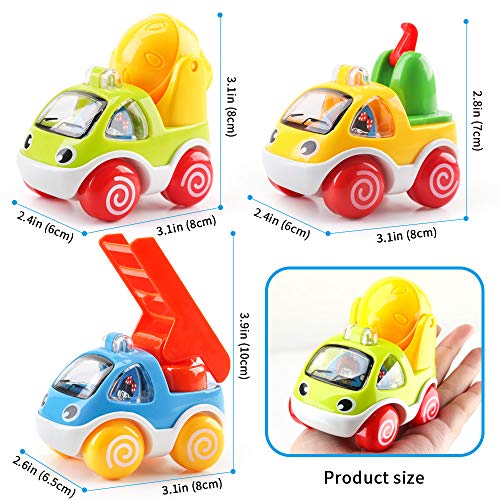 Pull Back Cars for Toddler, AmyBenton Toy Cars for 1 2 3 Years Old, Baby Vehicle Play Car Set for Boys and Girls