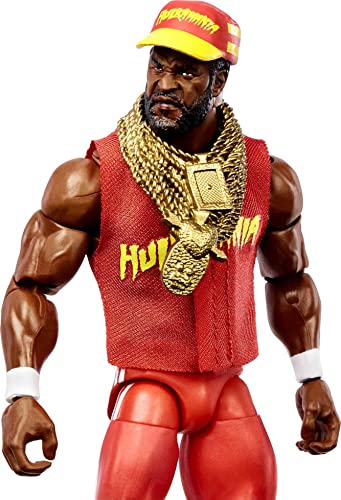WWE Ultimate Edition Mr. T Action Figure, 6-inch Collectible with Extra Heads, Swappable Hands & WrestleMania Entrance Robe for Ages 8 Years Old & Up