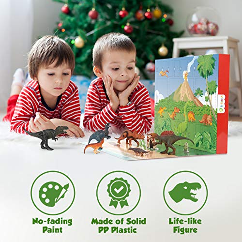 D-FantiX Dinosaur Advent Calendar 2023 for Kids, 24 Days Countdown to Christmas Advent Calendars Dino Toy Xmas Gift for Boys Girls 3 4 5 6 Years Old