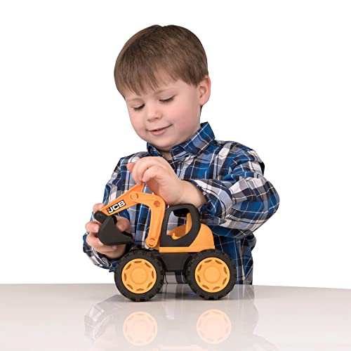 HTI JCB - Kids Toys - Construction Excavator Toy - Truck Toy - iconic Construction Vehicles - Kids' Play Figures & Vehicles - 2 Year Old Boys & Girls Plus