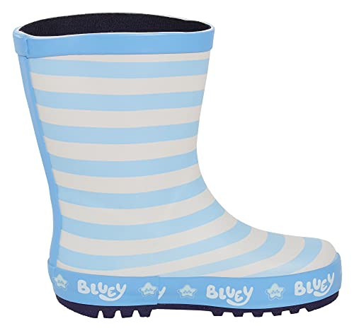 Bluey Wellies for Kids Rubber Wellington Boots Bingo Rain Boots Girls Boys Snow Wellys Blue 7 UK Child