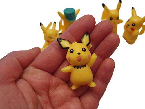 Fat-catz-copy-catz Set of 5 small solid collectible Pikachu Japanese Anime Manga Figures