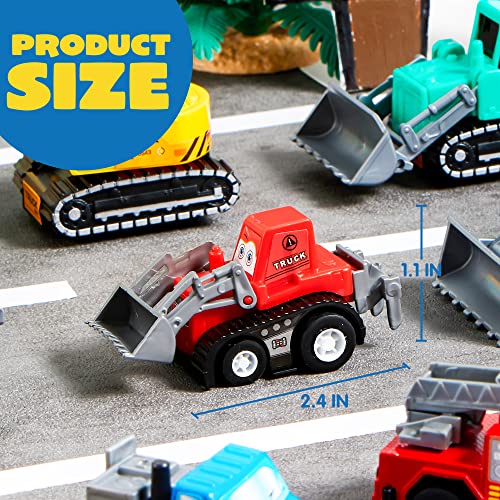 JOYIN 18 Piece Pull Back Car Assorted Mini Truck Model Car, Friction Powered Race Cars Vehicle Set for Toddlers, Boys, and Girls’ Educational Pretend Play