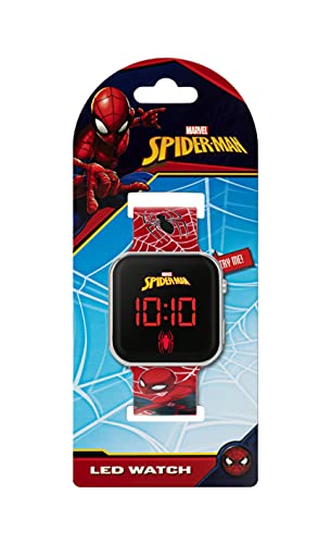 Spiderman Boy's Digital Quartz Watch with Silicone Strap SPD4719ARG