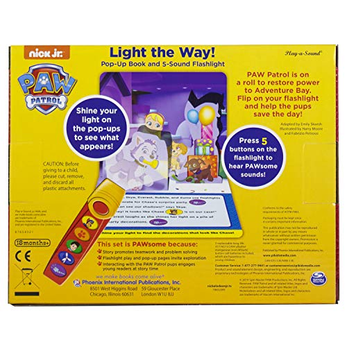 Nickelodeon PAW Patrol - Light the Way! A Little Flashlight Adventure Sound Book - PI Kids (Play-A-Sound)