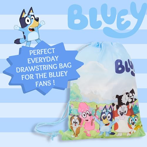 Bluey Drawstring Bag Boys Girls Trainer Pe Kit Gym Bag Childrens Swim Bag Kids School Nursery Backpack