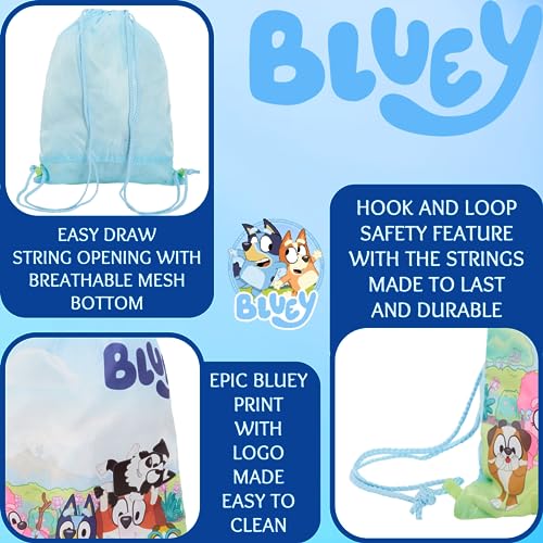 Bluey Drawstring Bag Boys Girls Trainer Pe Kit Gym Bag Childrens Swim Bag Kids School Nursery Backpack